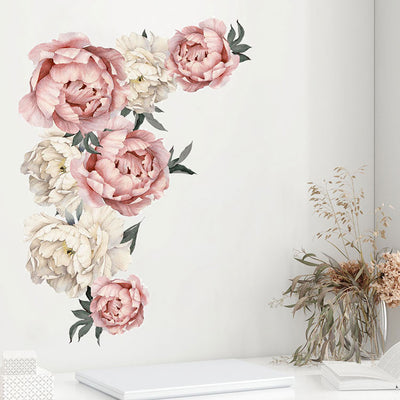 94 x 73 cm Large Peony Flowers Wall Sticker in Study