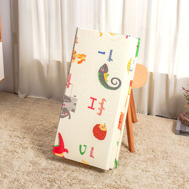 ABCD Reversible Baby Play Mat Folded