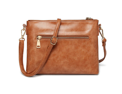 Aaryaa Nappy Clutch - Tan