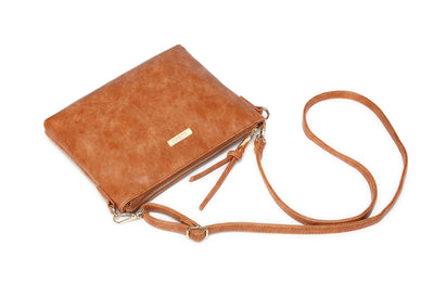 Aaryaa Nappy Clutch - Tan