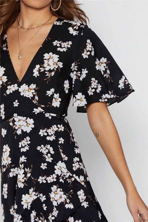 Abel Black Nursing & Maternity Wrap Dress