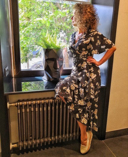 Abel Black Nursing & Maternity Wrap Dress