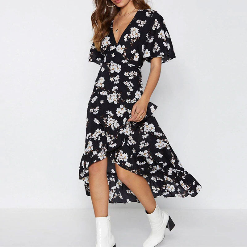 Abel Black Nursing & Maternity Wrap Dress