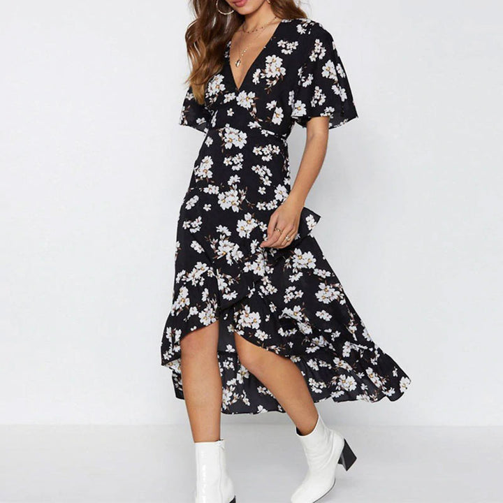 Abel Black Nursing & Maternity Wrap Dress