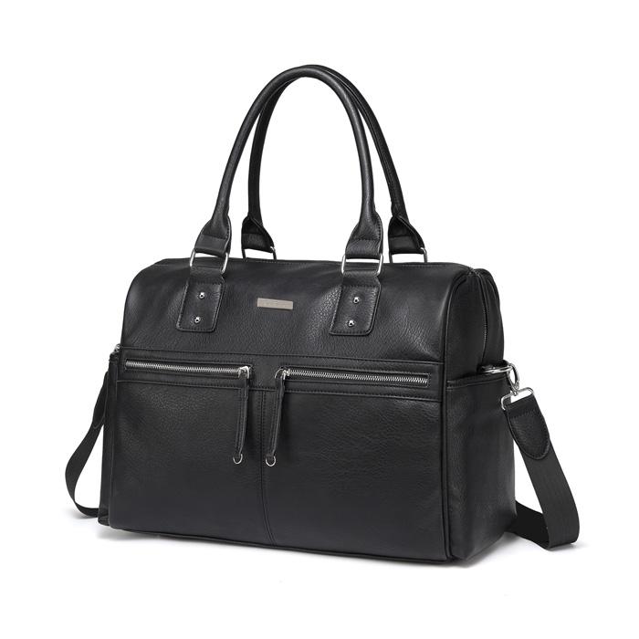 Adele All In One Black Nappy Bag side view