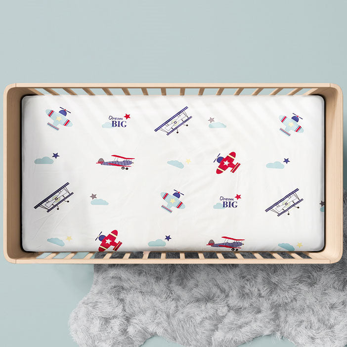 Airplanes Fitted Cot Sheet