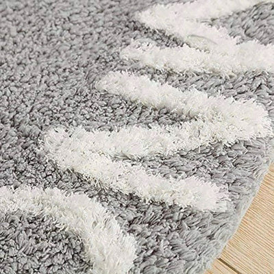 Alphabet Round Grey Cotton Baby Play Mat 120 x 120 cm closeup 3