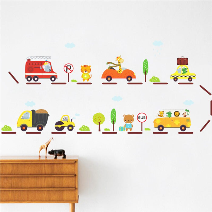 Animal Road Kids and baby room Nursery Wall Sticker