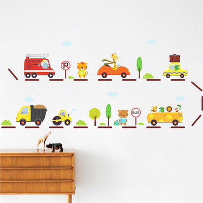 Animal Road Kids and baby room Nursery Wall Sticker