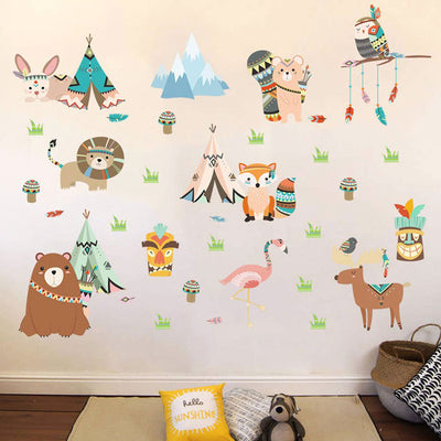 Animal Tribe Nursery Wall Sticker