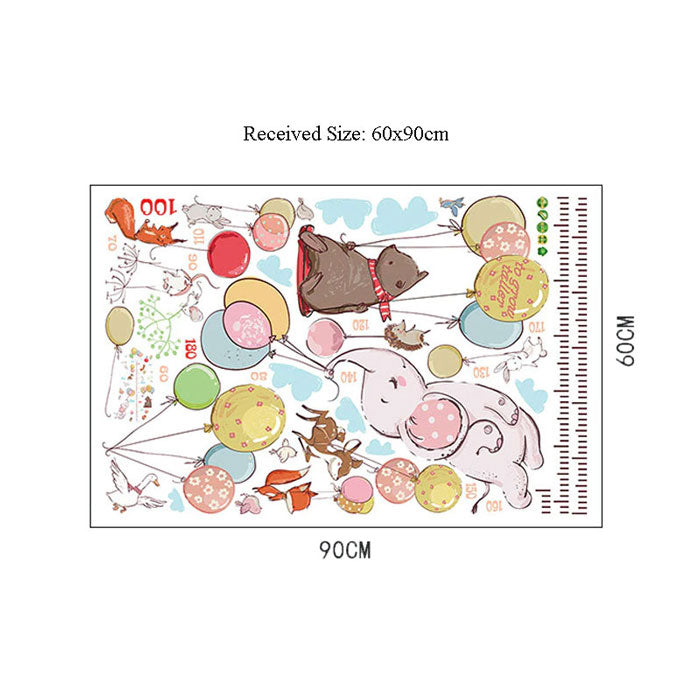 Animals Height Measurement Wall Sticker size 2