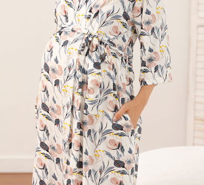 Audrey Maternity Robe Set side pocket