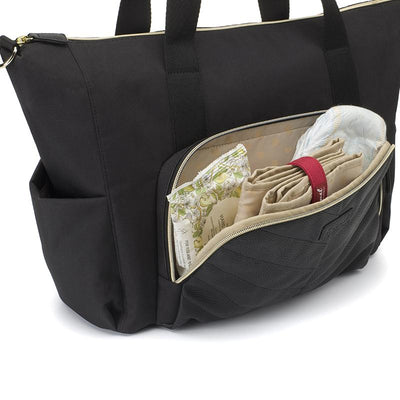 Babymel Amber Black Nappy Bag Front Pocket