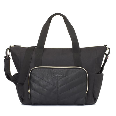 Babymel Amber Black Nappy Bag Front