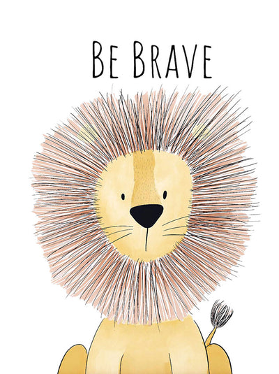 Be Brave Nursery Canvas Wall Art