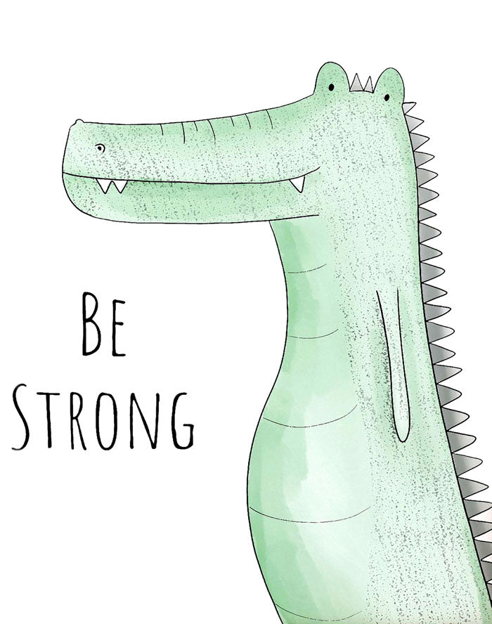 Be Strong Nursery Canvas Wall Art