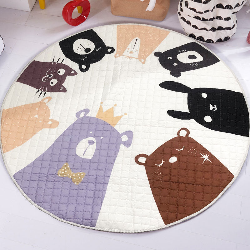 Bear Friends Round Cotton Baby Play Mat 150-150 cm