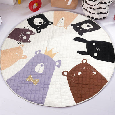 Bear Friends Round Cotton Baby Play Mat 150-150 cm