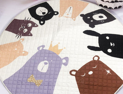 Bear Friends Round Cotton Baby Play Mat 150-150 cm close up 1