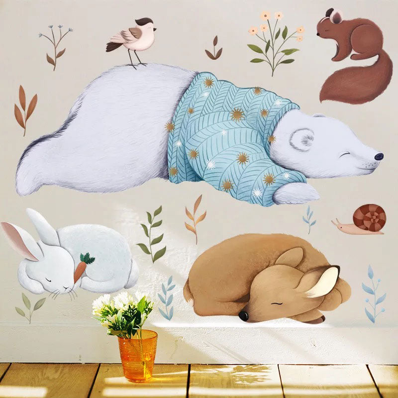 Bear & Friends Baby Nursery Wall Sticker front