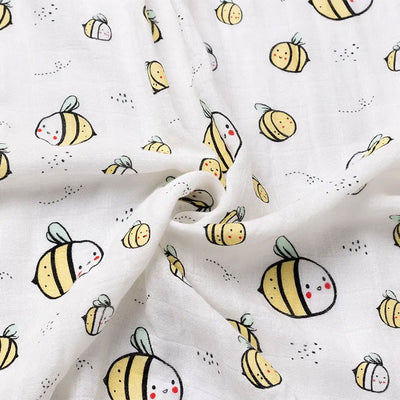 Bee Bamboo Baby Swaddle Wrap - 120 cm Diameter - Close up