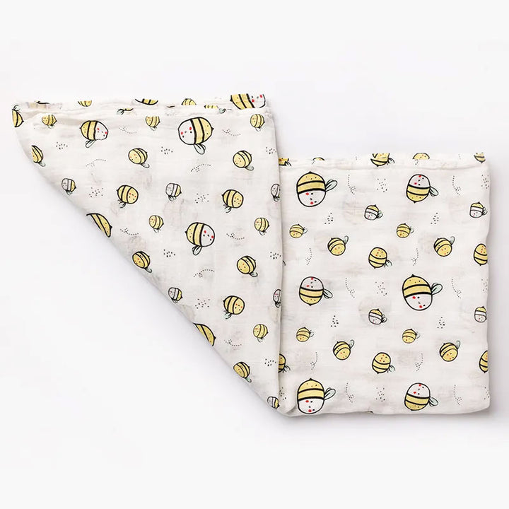 Bee Bamboo Baby Swaddle Wrap - 120 cm Diameter