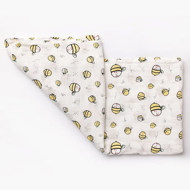 Bee Bamboo Baby Swaddle Wrap - 120 cm Diameter