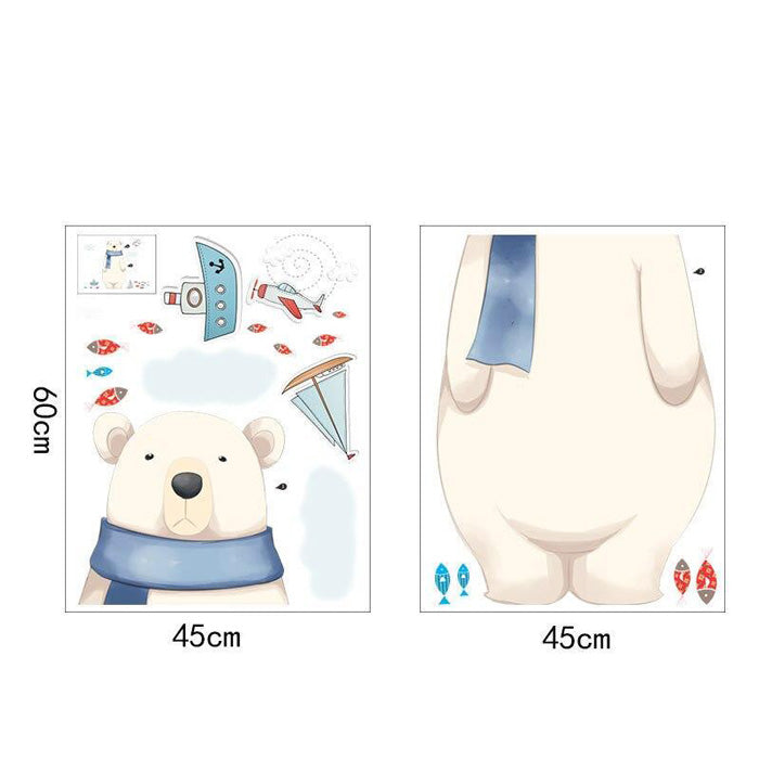Big Polar Bear Baby Nursery Wall Sticker Size 2
