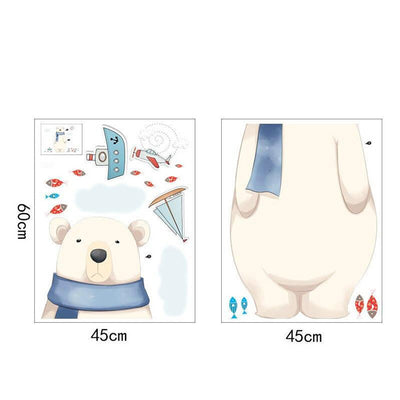 Big Polar Bear Baby Nursery Wall Sticker Size 2