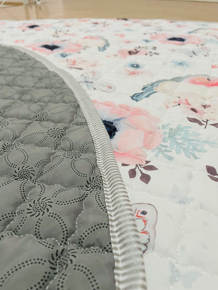 Birds & Flowers Baby Playmat 150 cm Diameter backside
