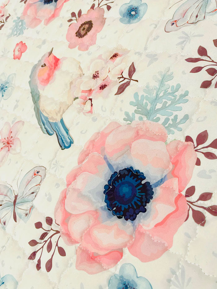 Birds & Flowers Baby Playmat 150 cm Diameter closeup