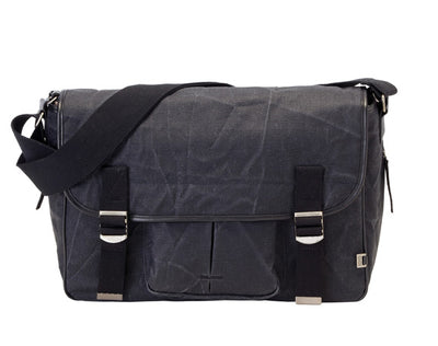 Crushed Waxed Canvas Satchel - OIOI
