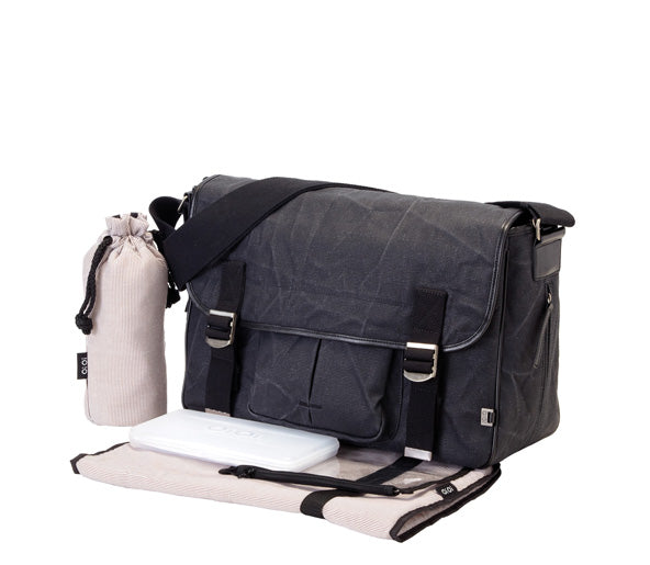 Crushed Waxed Canvas Satchel - OIOI