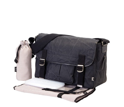 Crushed Waxed Canvas Satchel - OIOI