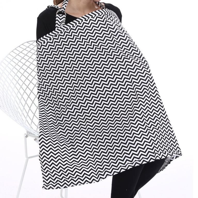Black Chevron Nursing Cover