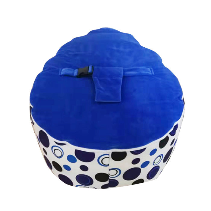 Blue Polka Dot Baby Bean Bag front