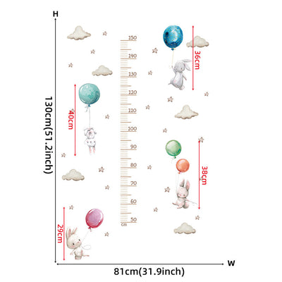 Bunnies Baby Nursery Height Chart Size