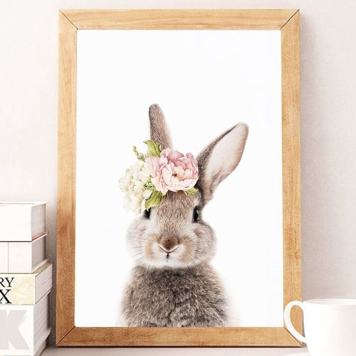 Bunny Nursery Canvas Wall Art Front side