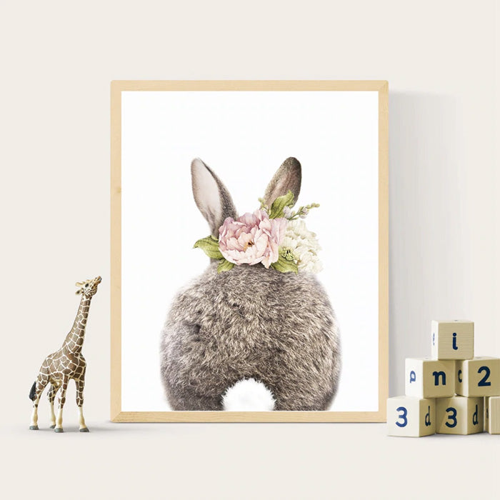 Bunny Nursery Canvas Wall Art backside