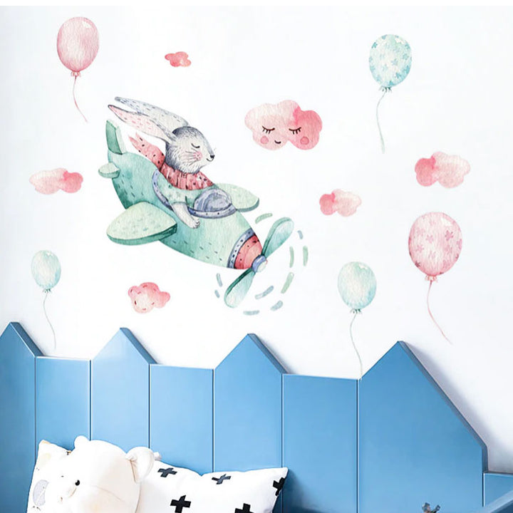 Bunny Pilot Kids room Wall Sticker