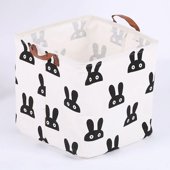 Bunny Square Collapsible Canvas Toy Storage Box