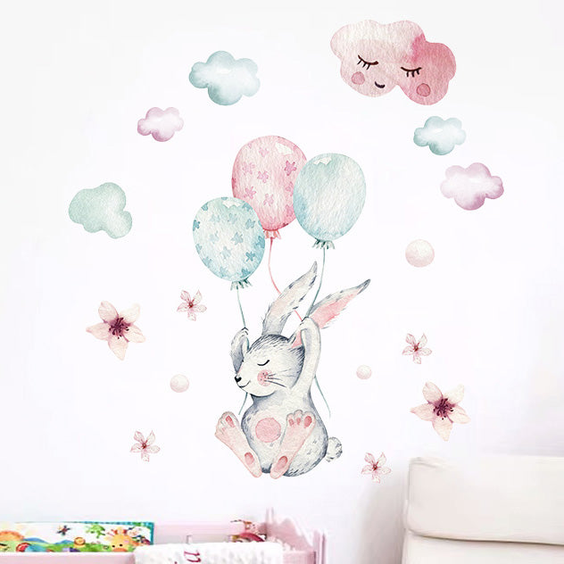 Bunny & Balloons Nursery Wall Sticker
