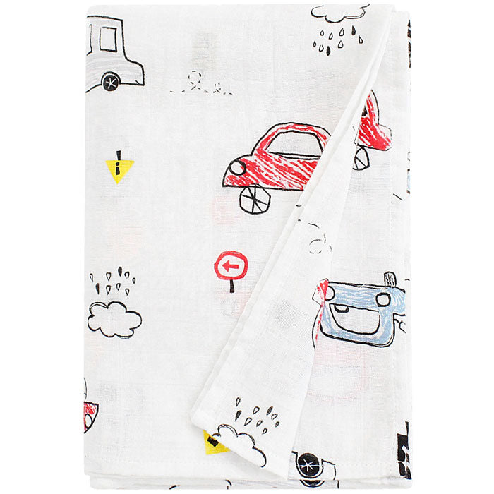 Cars Baby Swaddle Wrap fold