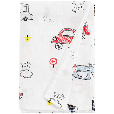 Cars Baby Swaddle Wrap fold