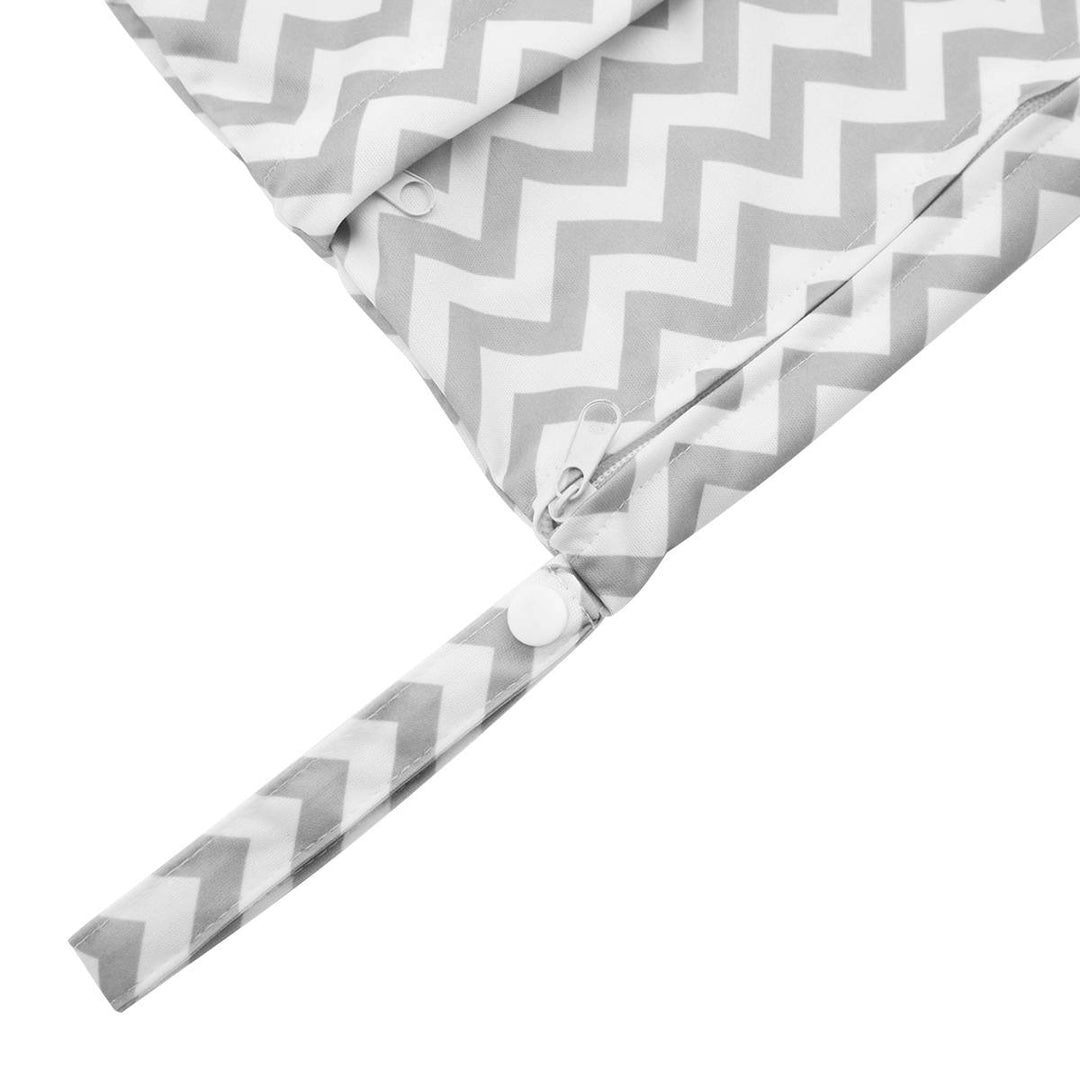 Chevron print cloth nappy waterproof storage bag - Carry Handle