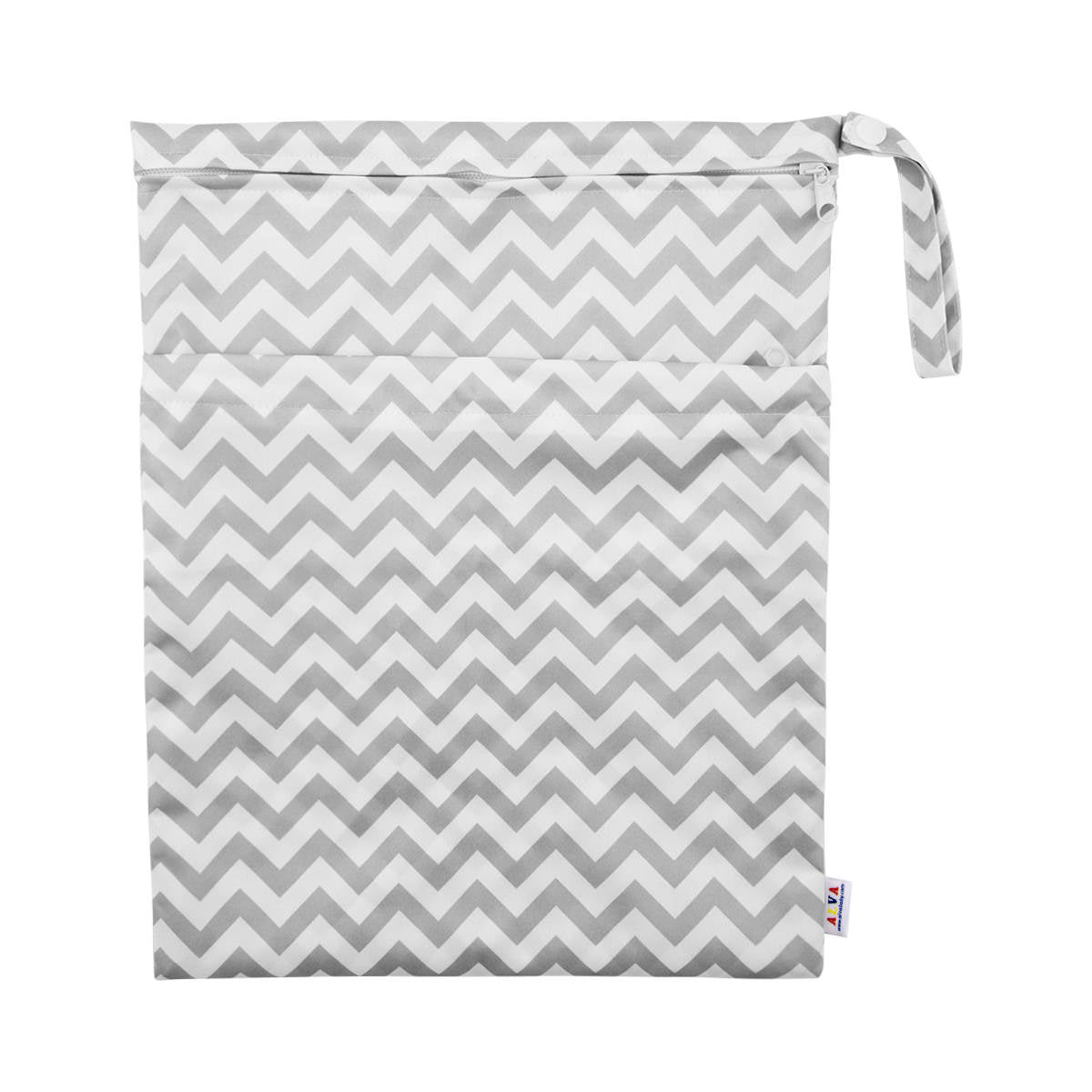 Chevron print cloth nappy waterproof storage bag - Front 1