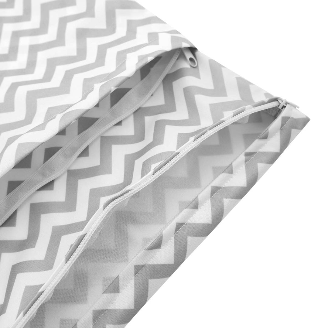 Chevron print cloth nappy waterproof storage bag - Zipper