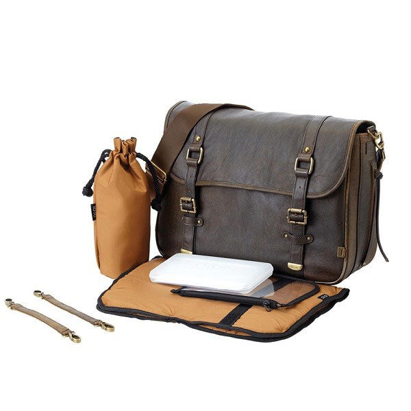 Chocolate Leather Satchel - OIOI