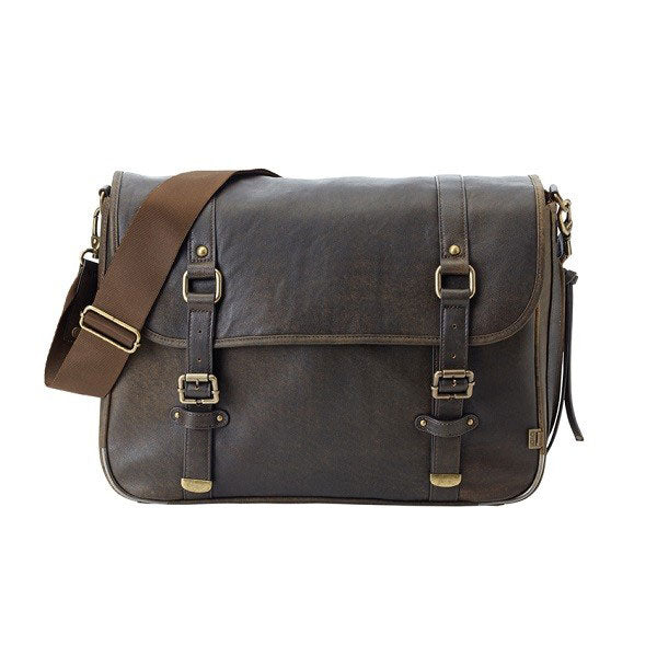 Chocolate Leather Satchel - OIOI