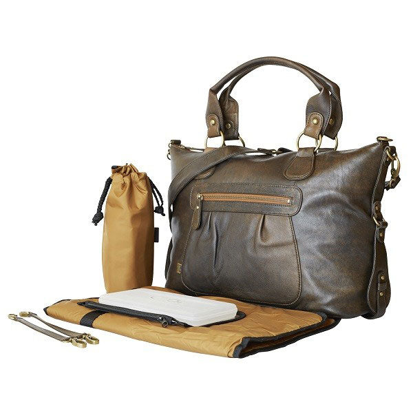 Chocolate Leather Slouch Tote - OIOI